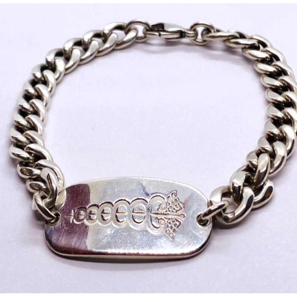 Tiffany &  & Co Sterling Silver Medical Allergy ID Bracelet 8" Long